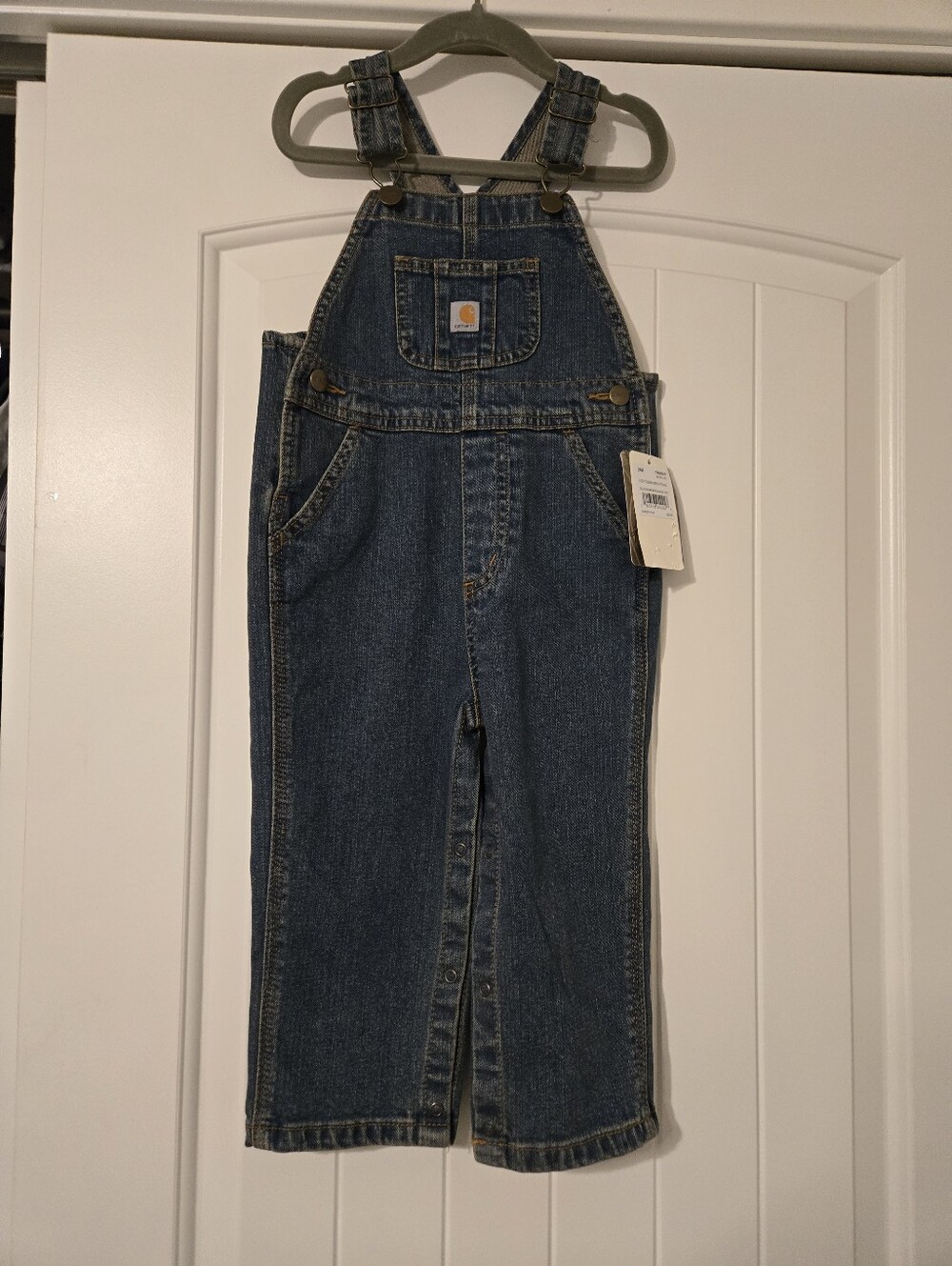 Carhartt Kids Classic Denim Overalls in Dark Blue